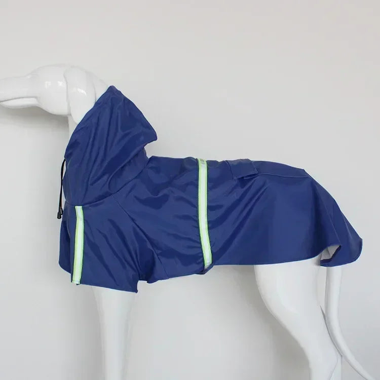 Hooded Dog Raincoat - Windproof & Rainproof Cape with Reflective Strips, All-Weather Pet Clothing for Small/Large Dogs