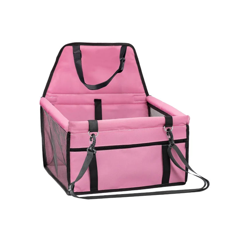 High Quality Pet Dog Car Booster Seat Pet Mesh Puppy Safety Belt Stable Foldable Travel Pet Dog Car Seat Booster Basket