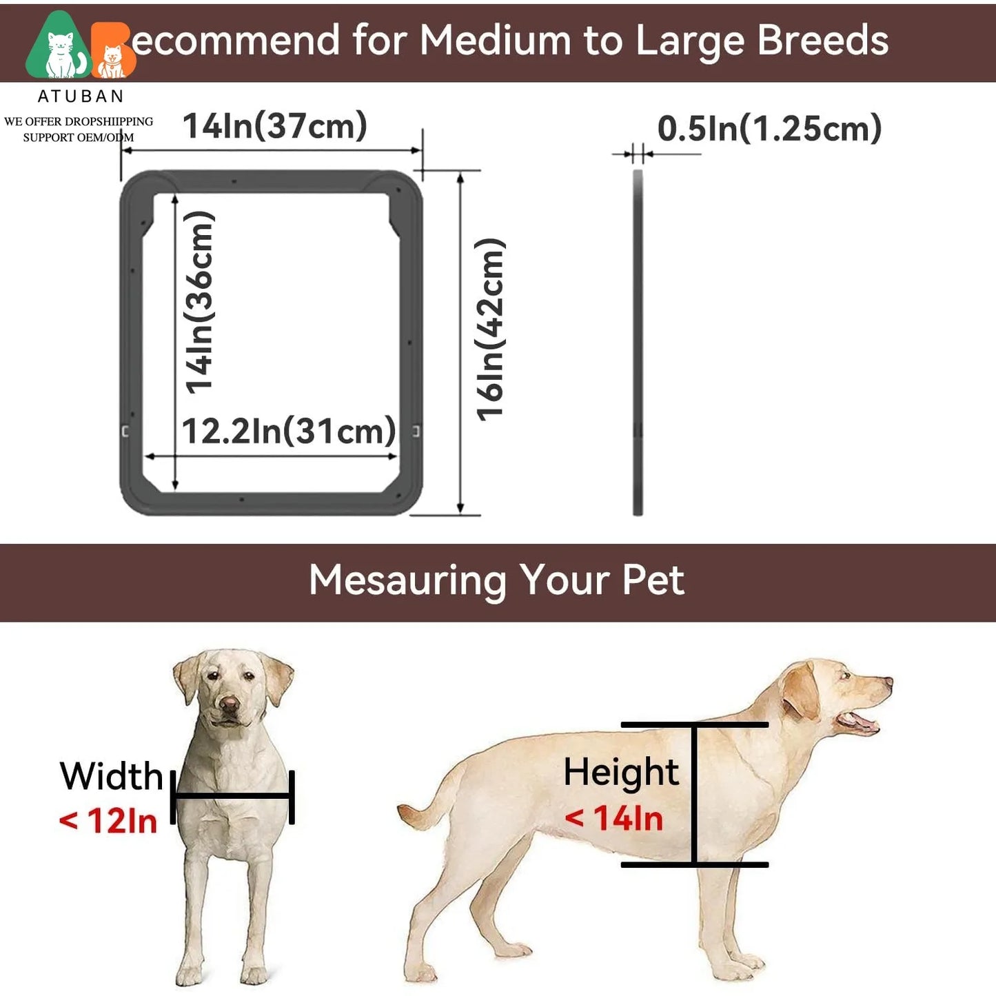 ATUBAN🚪PawPass™ Magnetic Pet Screen Door