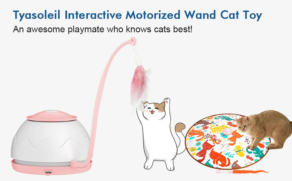 Electric Cat Toy USB Charging 360 Rotating Interactive Puzzle Intelligent Pet Items Cat Teasing Feather Cat Supplies Accessories