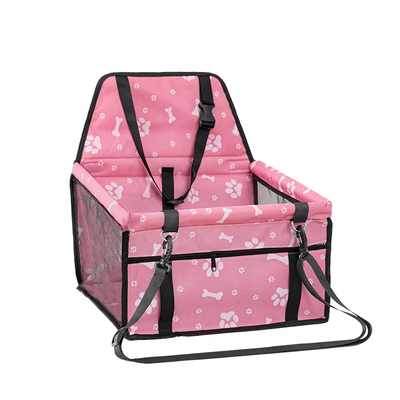 High Quality Pet Dog Car Booster Seat Pet Mesh Puppy Safety Belt Stable Foldable Travel Pet Dog Car Seat Booster Basket