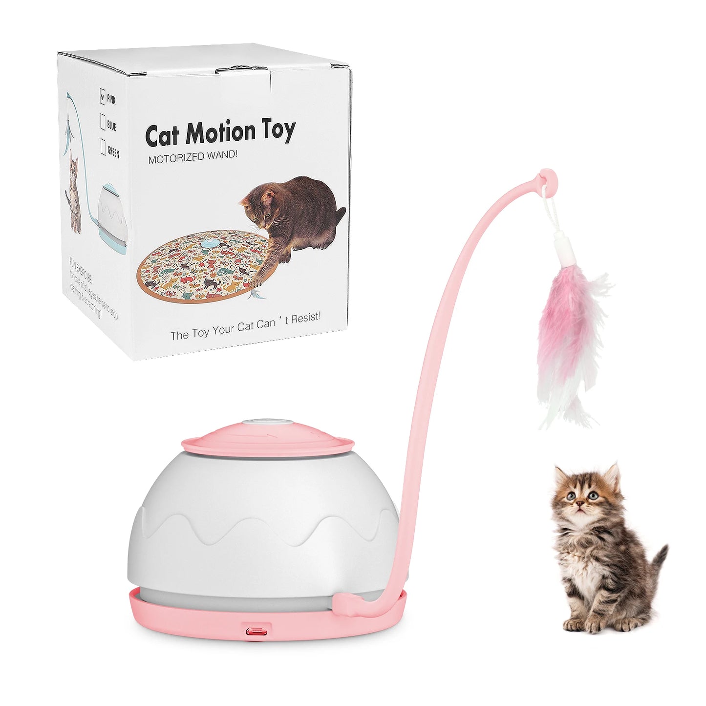 Electric Cat Toy USB Charging 360 Rotating Interactive Puzzle Intelligent Pet Items Cat Teasing Feather Cat Supplies Accessories