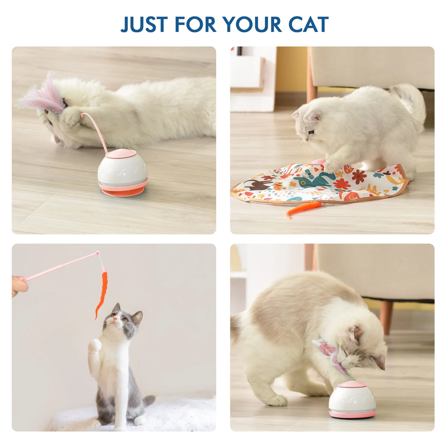 Electric Cat Toy USB Charging 360 Rotating Interactive Puzzle Intelligent Pet Items Cat Teasing Feather Cat Supplies Accessories