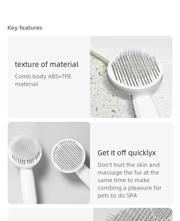 1Pc Cat Comb Hair Removal Pet Magic Comb One Click Floating Hair Removal Cat Dog Universal Cleaning Beauty Supplies