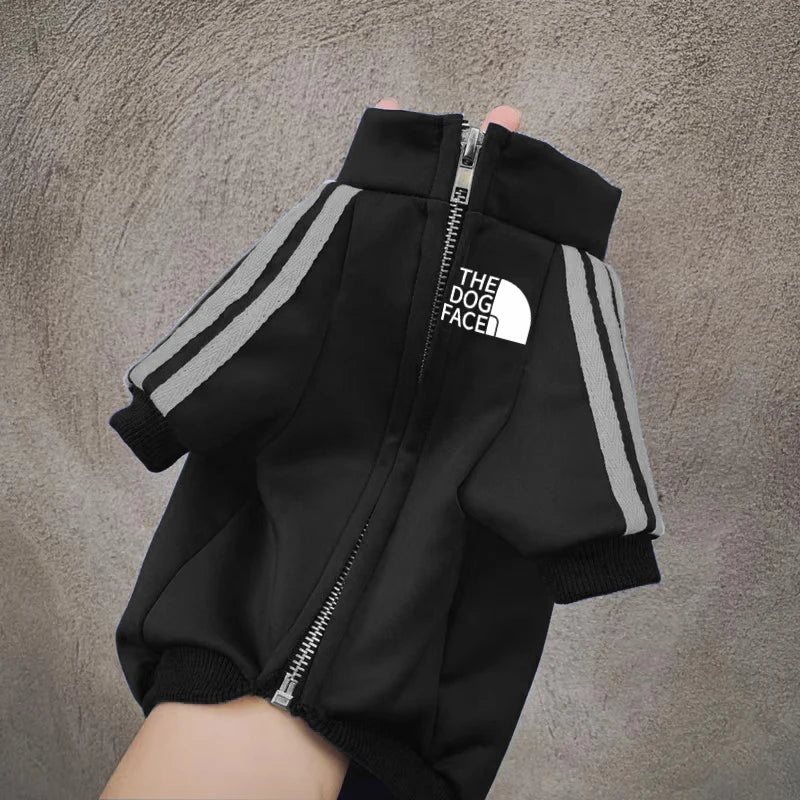 Autumn and winter new pet clothes dog zipper hoodie Big dog coat small and medium-sized dog out clothing cat clothes