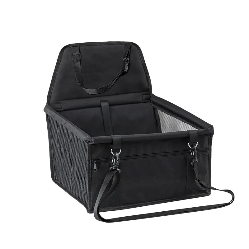High Quality Pet Dog Car Booster Seat Pet Mesh Puppy Safety Belt Stable Foldable Travel Pet Dog Car Seat Booster Basket