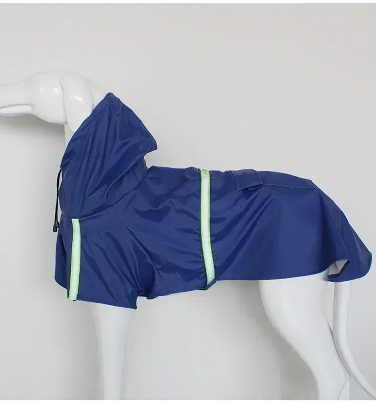 Hooded Dog Raincoat - Windproof & Rainproof Cape with Reflective Strips, All-Weather Pet Clothing for Small/Large Dogs