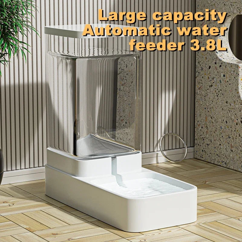 Automatic Cat Feeder & Water Dispenser with Gravity Food Storage Container for Cats and Dogs