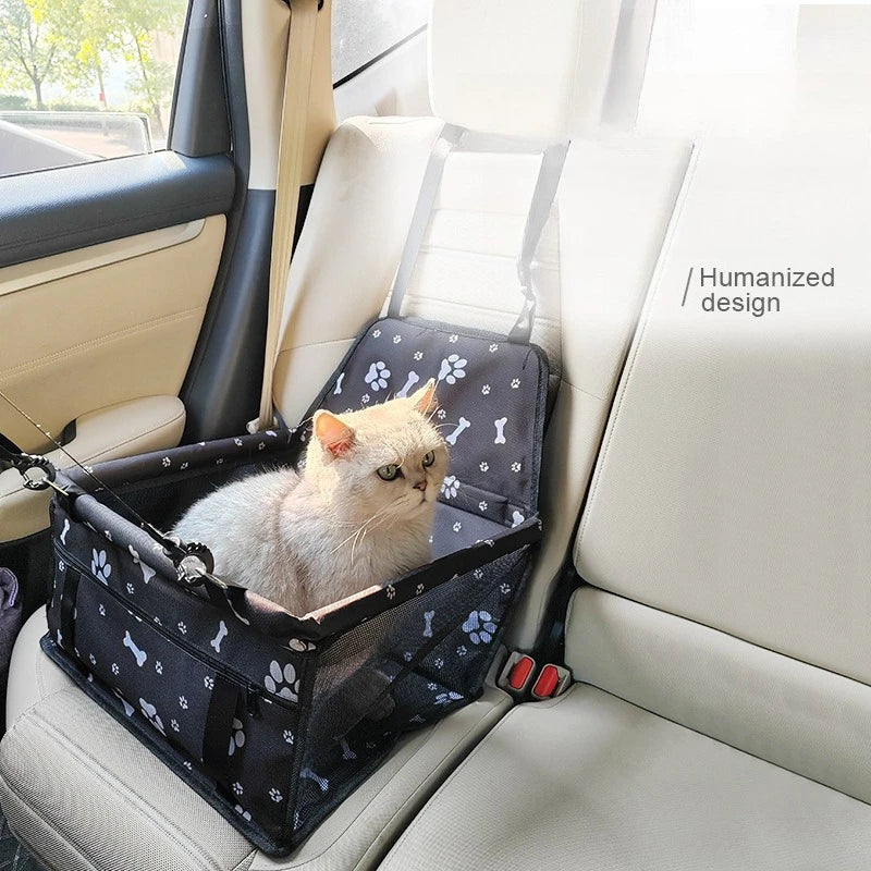 High Quality Pet Dog Car Booster Seat Pet Mesh Puppy Safety Belt Stable Foldable Travel Pet Dog Car Seat Booster Basket